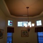 Tray ceilings work well with dark colors